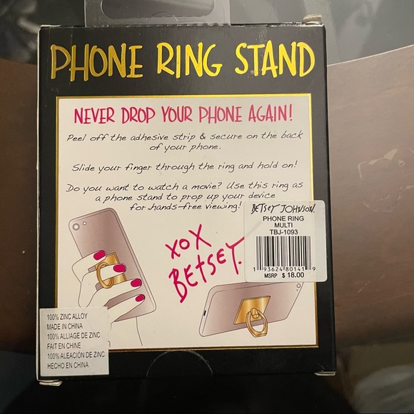 Betsey Johnson Phone Ring Holder and Stand - Picture 2 of 2